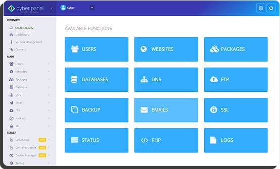 cyberpanel-dashboard-funktioner
